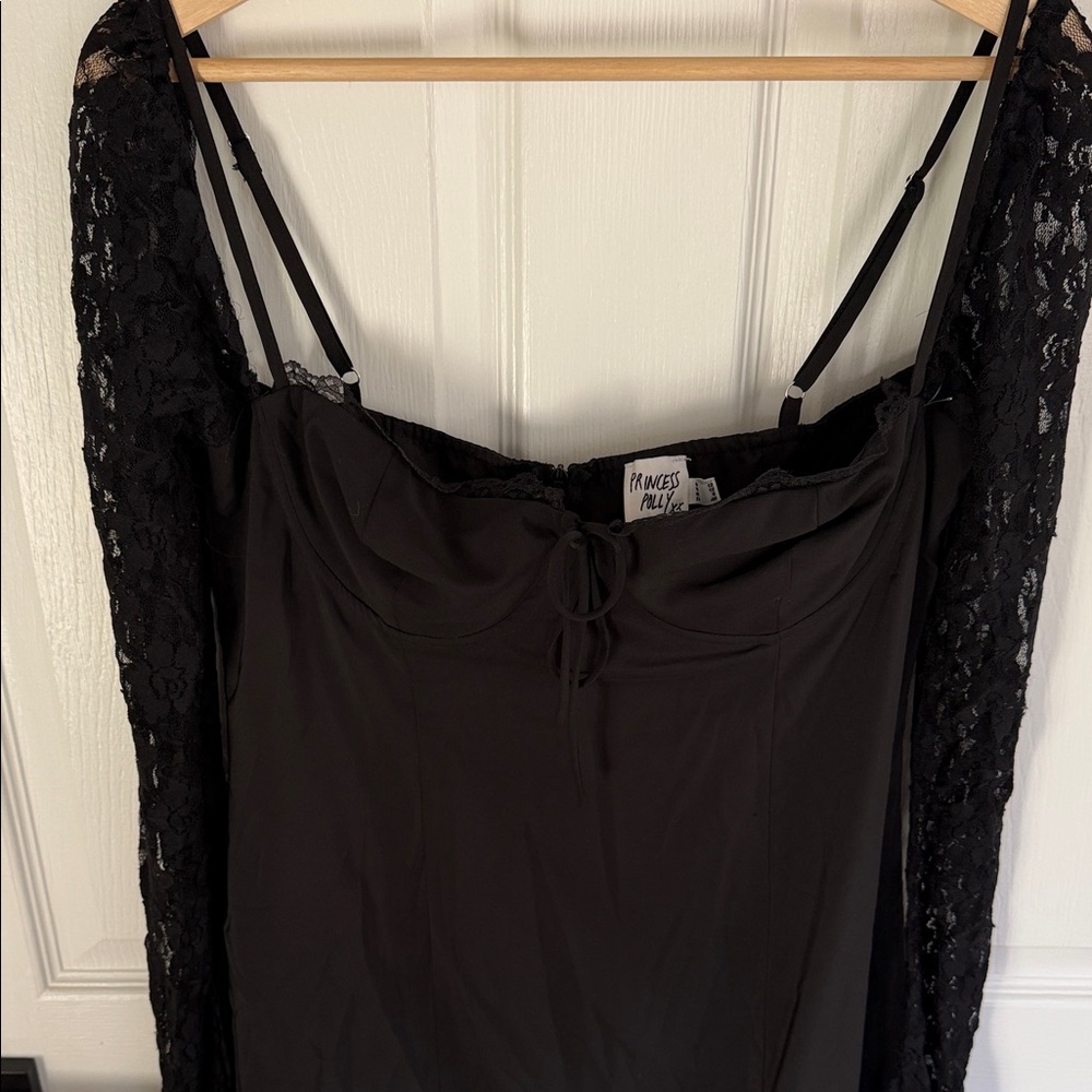 Princess Polly Elegant Black Lace Mini Dress - Picture 4 of 9
